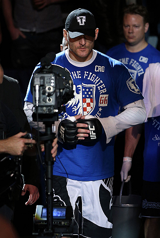 NOTTINGHAM, ENGLAND - SEPTEMBER 29: Stipe Miocic enters the arena before his heavyweight fight against Strefan Struve at the UFC on Fuel TV event at Capital FM Arena on September 29, 2012 in Nottingham, England. (Photo by Josh Hedges/Zuffa LLC/Zuffa LLC via Getty Images)