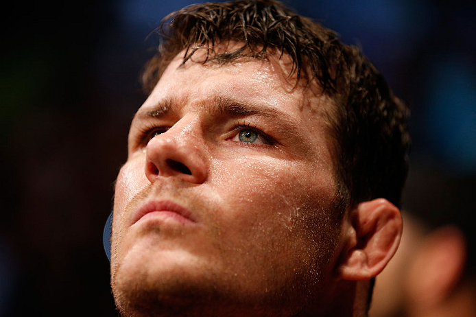 SAO PAULO, BRAZIL - JANUARY 19: Michael Bisping prepares to enter the Octagon before his middleweight fight against Vitor Belfort at the UFC on FX event on January 19, 2013 at Ibirapuera Gymnasium in Sao Paulo, Brazil. (Photo by Josh Hedges/Zuffa LLC/Zuffa LLC via Getty Images)