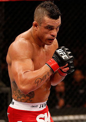 SAO PAULO, BRAZIL - JANUARY 19: Vitor Belfort stands in the Octagon during his middleweight fight against Michael Bisping at the UFC on FX event on January 19, 2013 at Ibirapuera Gymnasium in Sao Paulo, Brazil. (Photo by Josh Hedges/Zuffa LLC/Zuffa LLC via Getty Images)