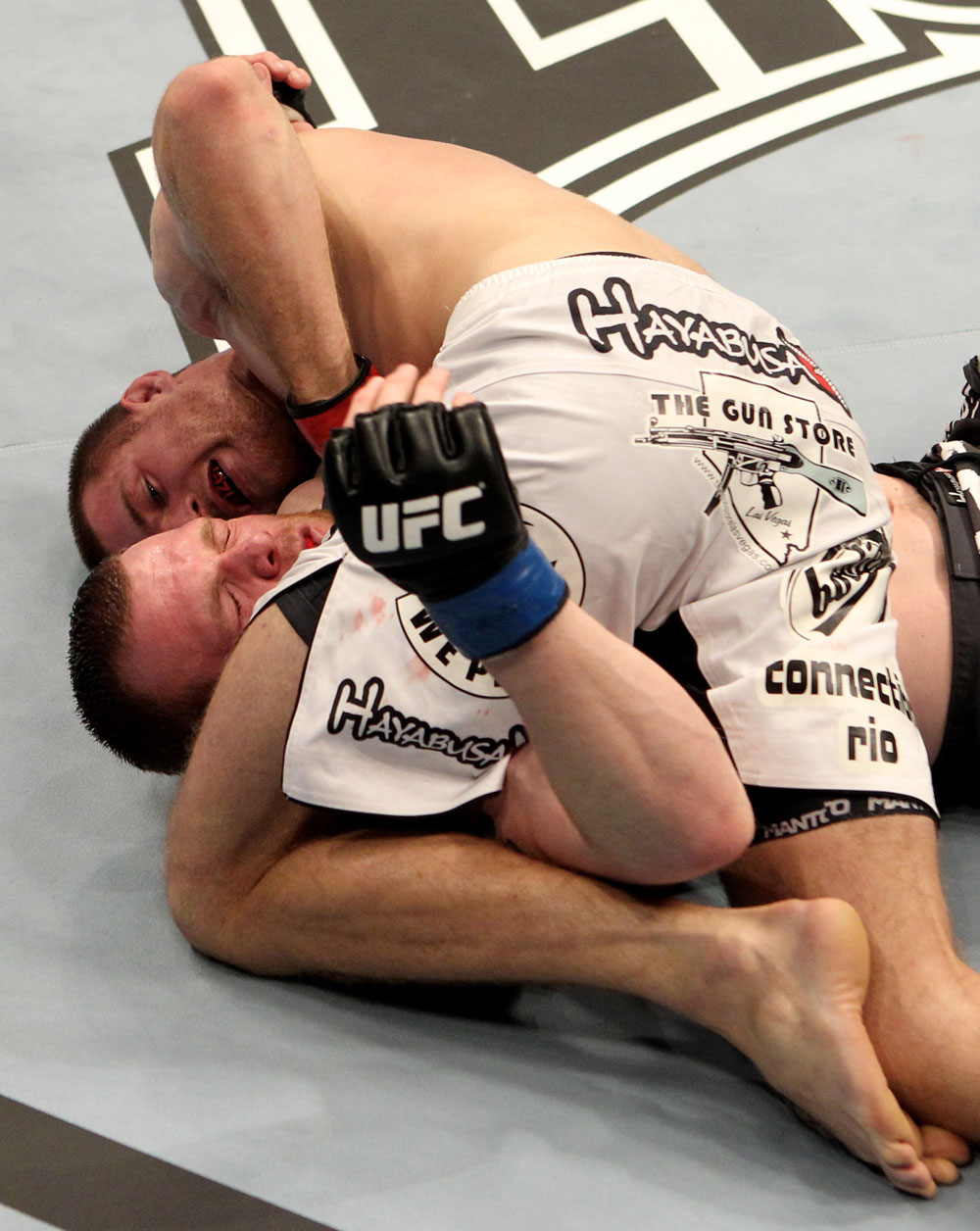 Pascal Krauss of Germany fights Marc Scanlon (L) of the United Kingdom during their UFC Welterweight bout at the Konig Pilsner Arena on November 13, 2010 in Oberhausen, Germany. (Photo by Josh Hedges/Zuffa LLC/Zuffa LLC)