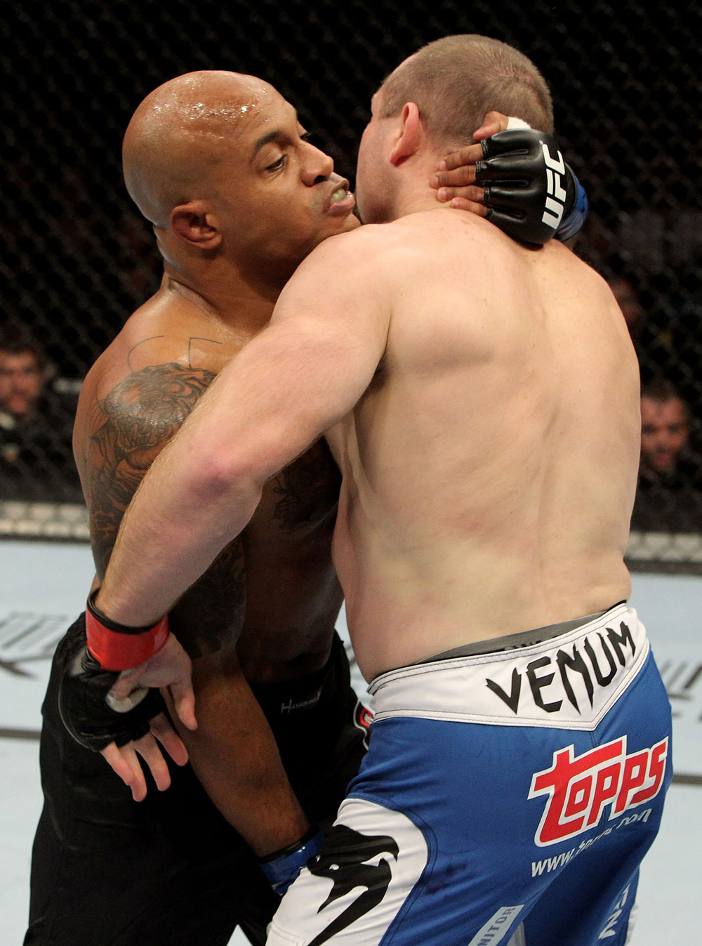 Vladimir Matyushenko (R) of Belarus fights with Alexandre Ferreira of Brazil during their UFC Light-Heavyweight bout at the Konig Pilsner Arena on November 13, 2010 in Oberhausen, Germany. (Photo by Josh Hedges/Zuffa LLC/Zuffa LLC)