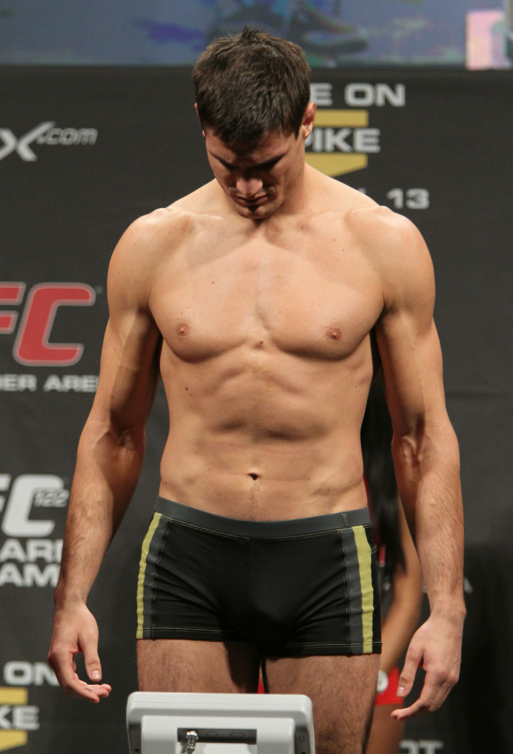 Goran Reljic of Croatia weighs in at 205 lbs at the UFC 122 weigh-in at the Kšnig Pilsener Arena on November 12, 2010 in Oberhausen, Germany. (Photo by Josh Hedges/Zuffa LLC/Zuffa LLC via Getty Images)