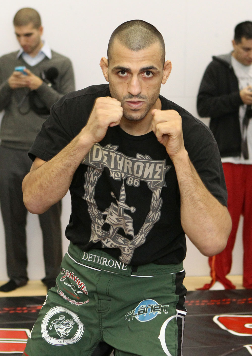 George Sotiropoulos works out for the media at the UFC 123 open workouts at the Detroit Athletic Club in Detroit, Michigan on November 18, 2010 (Photo by Josh Hedges/Zuffa LLC/Zuffa LLC via Getty Images)
