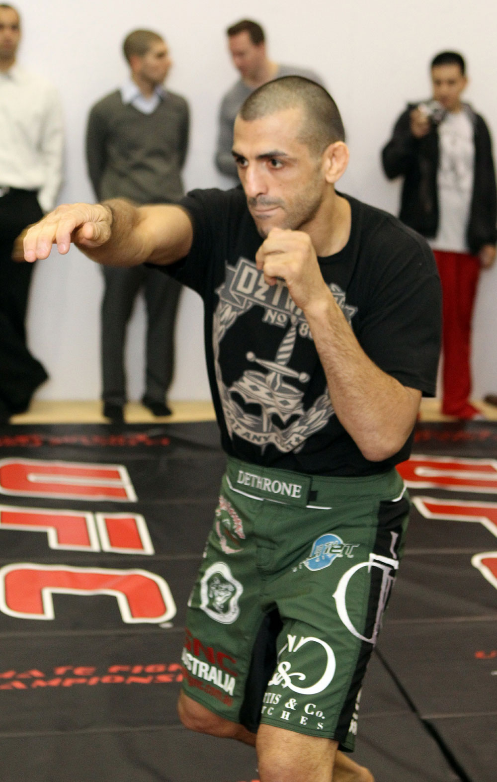 George Sotiropoulos works out for the media at the UFC 123 open workouts at the Detroit Athletic Club in Detroit, Michigan on November 18, 2010 (Photo by Josh Hedges/Zuffa LLC/Zuffa LLC via Getty Images)