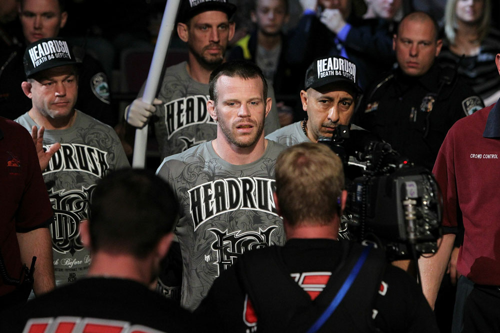 UFC 123: Dennis Hallman makes his entrance.