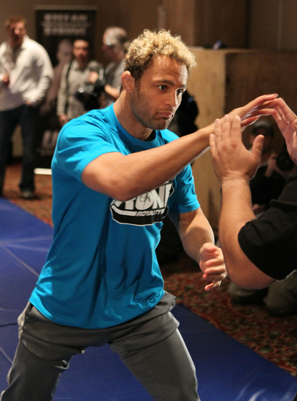 Josh Koscheck trains at the UFC 124 open workouts at the Marriott Chateau Champlain in on December 8, 2010 in Montreal, Quebec, Canada.