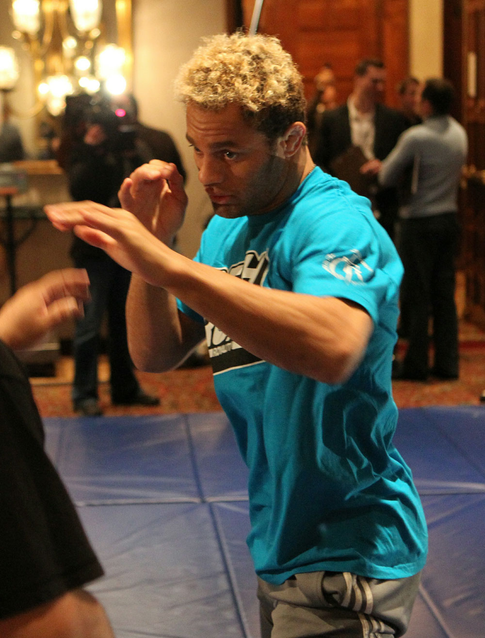 Josh Koscheck trains at the UFC 124 open workouts at the Marriott Chateau Champlain in on December 8, 2010 in Montreal, Quebec, Canada.
