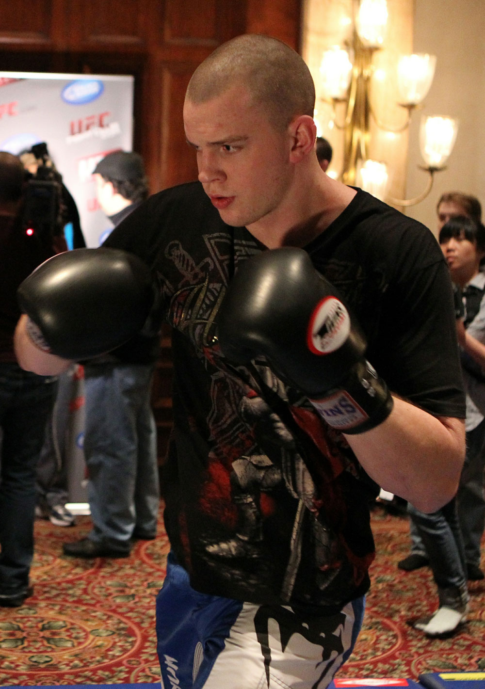 Stefan Struve at the open workouts at the Marriott Chateau Champlain in on December 8, 2010 in Montreal, Quebec, Canada.