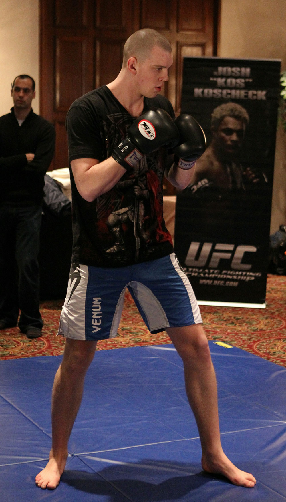 Stefan Struve at the open workouts at the Marriott Chateau Champlain in on December 8, 2010 in Montreal, Quebec, Canada.