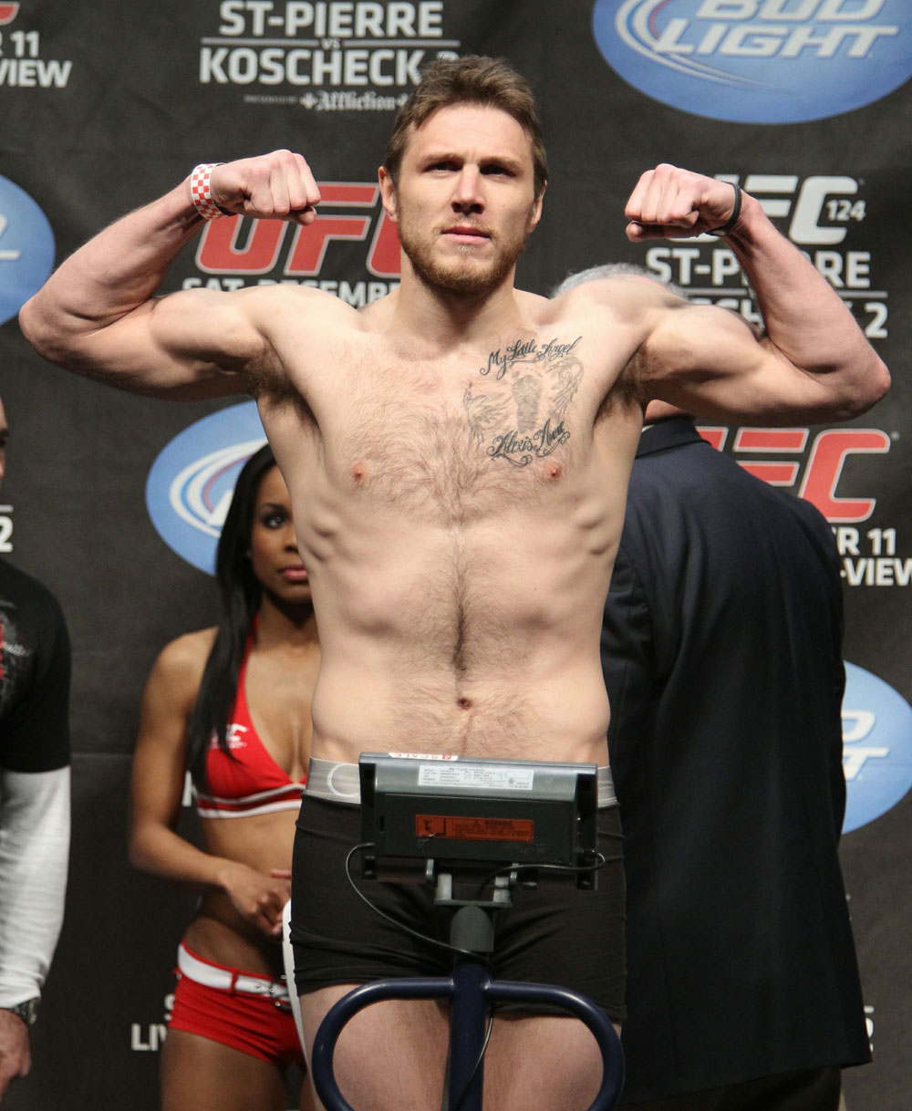 UFC 124 Weigh-in: Dan Miller weighs in at 184.5lbs.
