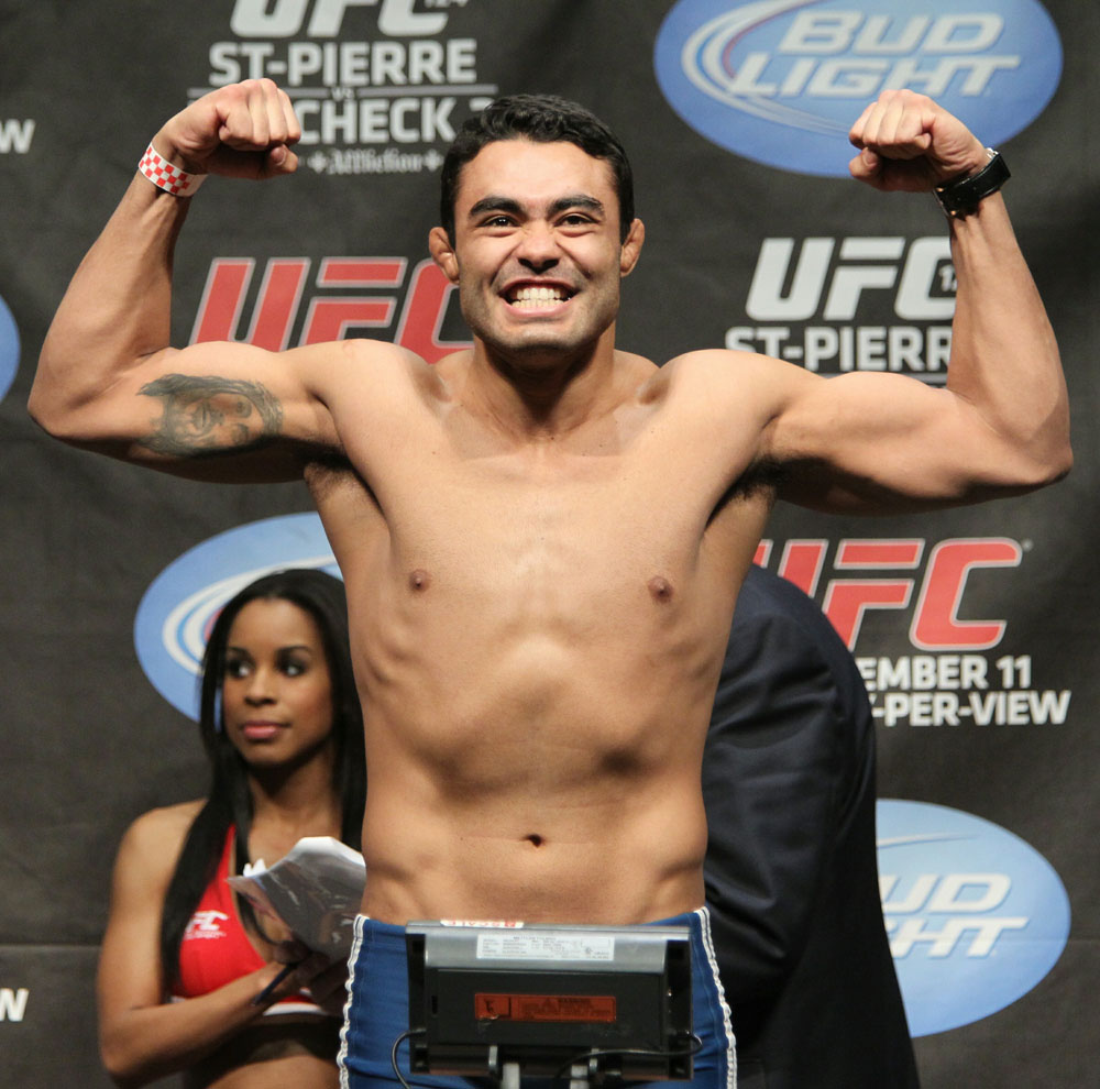 UFC 124 Weigh-in: Rafael Natal weighs in at 185lbs.
