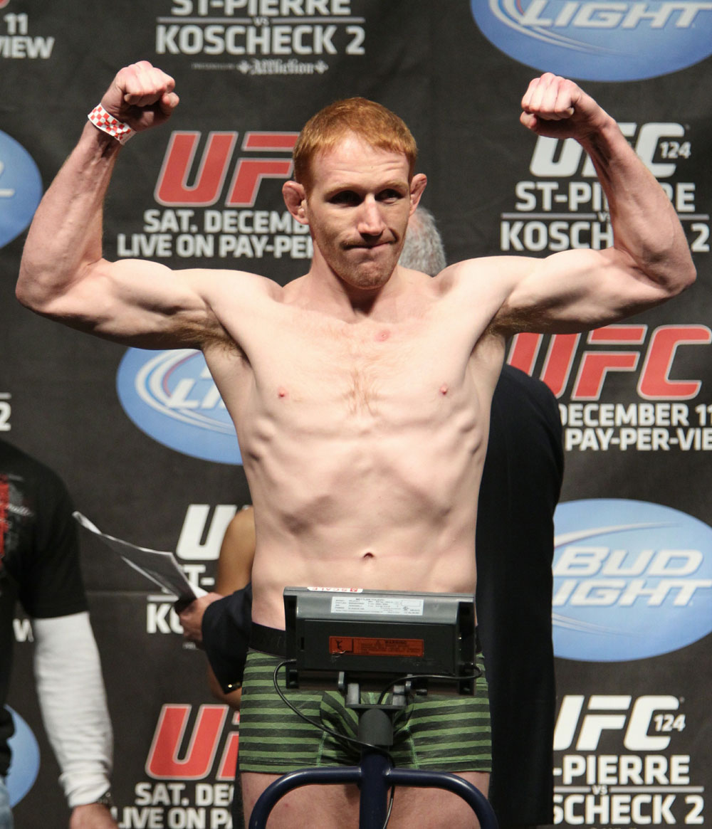 UFC 124 Weigh-in: Mark Bocek weighs in at 155.5lbs.