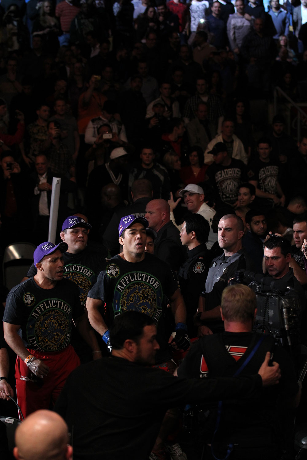 TORONTO, ON - DECEMBER 10:  Lyoto Machida enters the arena before his bout against Jon Jones during the UFC 140 event at Air Canada Centre on December 10, 2011 in Toronto, Ontario, Canada.  (Photo by Nick Laham/Zuffa LLC/Zuffa LLC via Getty Images)