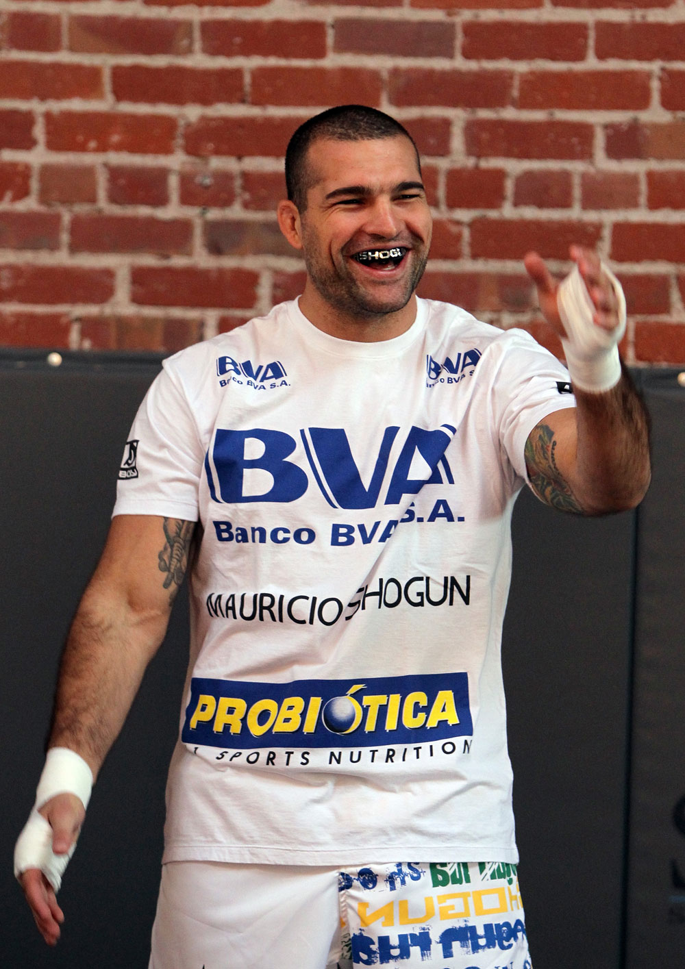 SAN JOSE, CA - NOVEMBER 16:  Mauricio "Shogun" Rua warms up before working out for the fans and media during the UFC 139 open workouts at the Heroes Martial Arts Gym on November 16, 2011 in San Jose, California.  (Photo by Josh Hedges/Zuffa LLC/Zuffa LLC via Getty Images)