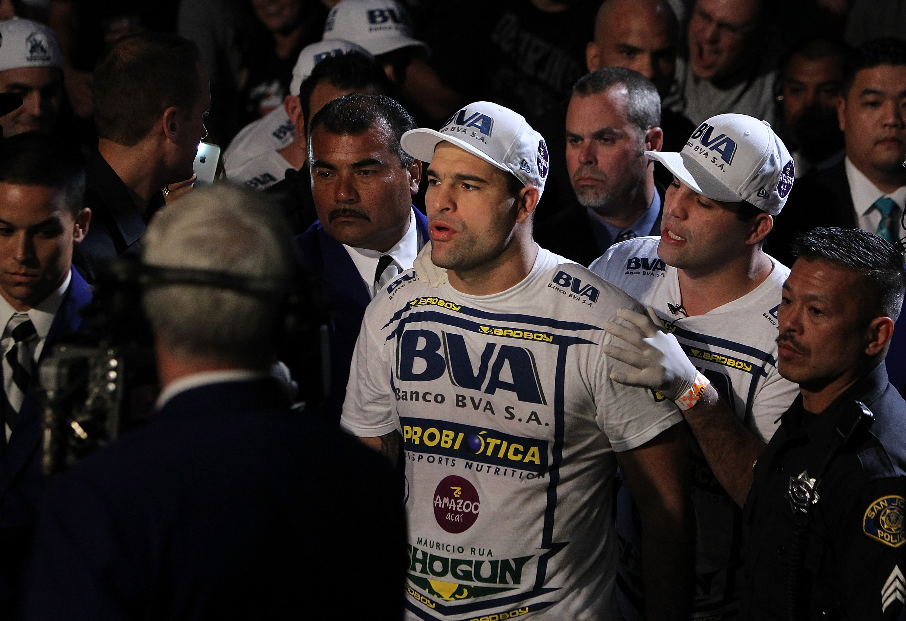 SAN JOSE, CA - NOVEMBER 19: Mauricio "Shogun" Rua walks towards the Octagon ring for his UFC Light Heavyweight bout with Dan Henderson at the HP Pavilion on November 19, 2011 in San Jose, California. (Photo by Josh Hedges/Zuffa LLC/Zuffa LLC via Getty Images)