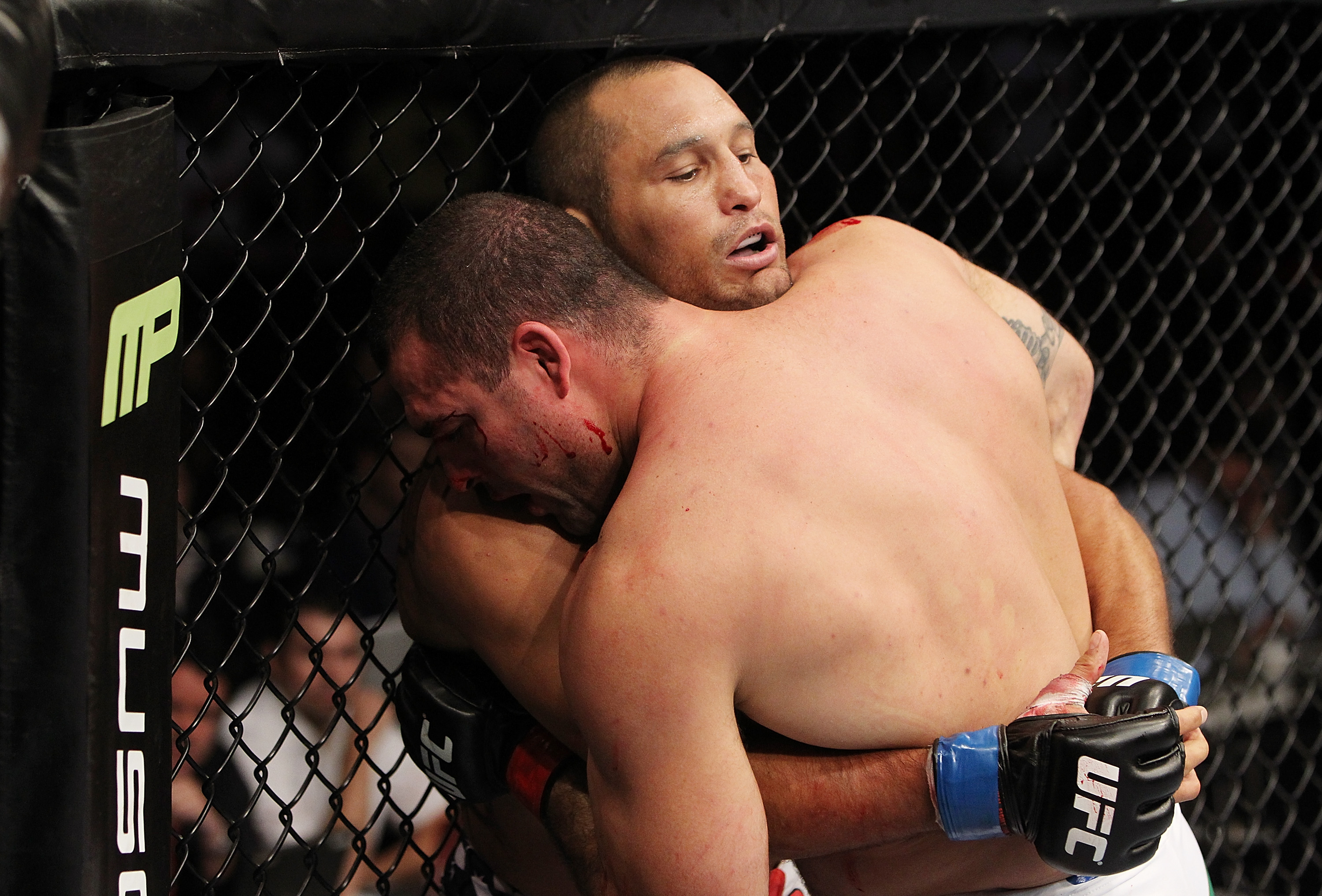 SAN JOSE, CA - NOVEMBER 19: (R-L) Mauricio Rua and Dan Henderson tie each other up during an UFC Light Heavyweight bout at the HP Pavillion on November 19, 2011 in San Jose, California. (Photo by Josh Hedges/Zuffa LLC/Zuffa LLC via Getty Images)