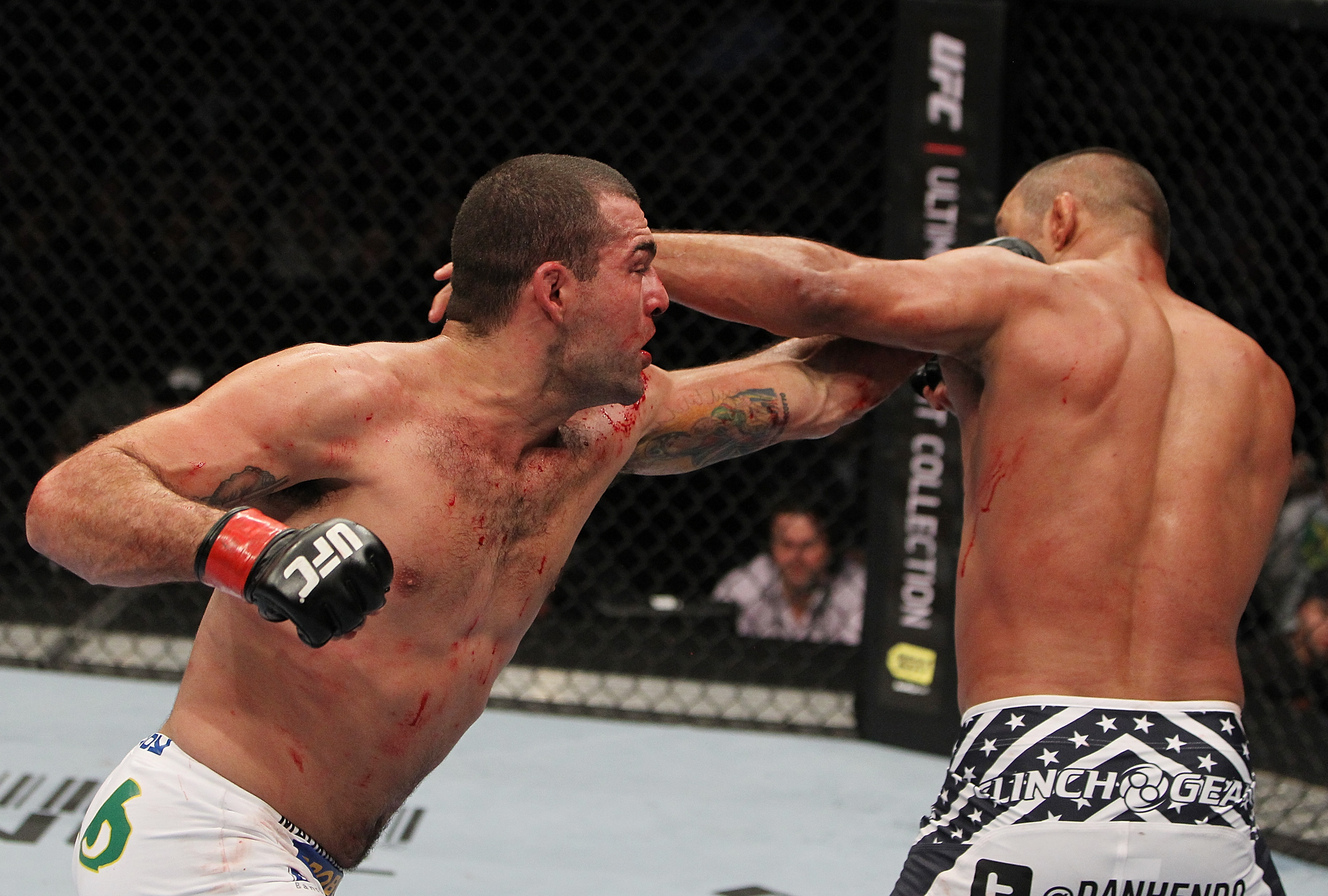 SAN JOSE, CA - NOVEMBER 19: (L-R) Mauricio Rua punches Dan Henderson during an UFC Light Heavyweight bout at the HP Pavillion on November 19, 2011 in San Jose, California. (Photo by Josh Hedges/Zuffa LLC/Zuffa LLC via Getty Images)