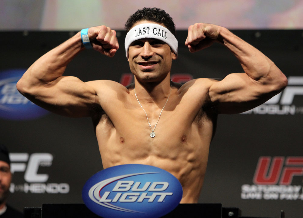 SAN JOSE, CA - NOVEMBER 18: Danny Castillo weighs in during the UFC 139 Weigh In at the HP Pavilion on November 18, 2011 in San Jose, California. (Photo by Josh Hedges/Zuffa LLC/Zuffa LLC via Getty Images)