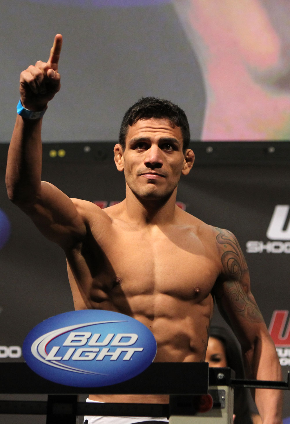 SAN JOSE, CA - NOVEMBER 18: Rafael dos Anjos weighs in during the UFC 139 Weigh In at the HP Pavilion on November 18, 2011 in San Jose, California. (Photo by Josh Hedges/Zuffa LLC/Zuffa LLC via Getty Images)