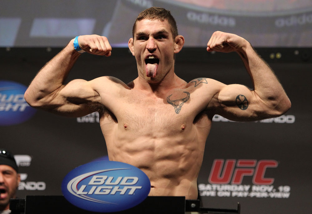 SAN JOSE, CA - NOVEMBER 18: Tom Lawlor weighs in during the UFC 139 Weigh In at the HP Pavilion on November 18, 2011 in San Jose, California. (Photo by Josh Hedges/Zuffa LLC/Zuffa LLC via Getty Images)