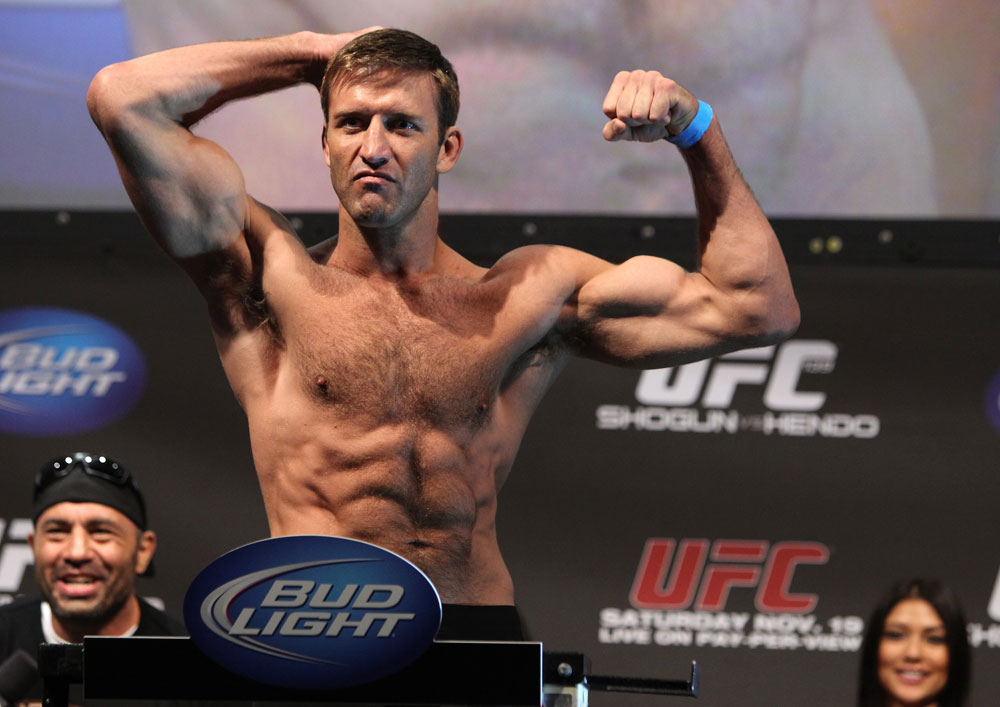 SAN JOSE, CA - NOVEMBER 18: Stephan Bonnar weighs in during the UFC 139 Weigh In at the HP Pavilion on November 18, 2011 in San Jose, California. (Photo by Josh Hedges/Zuffa LLC/Zuffa LLC via Getty Images)