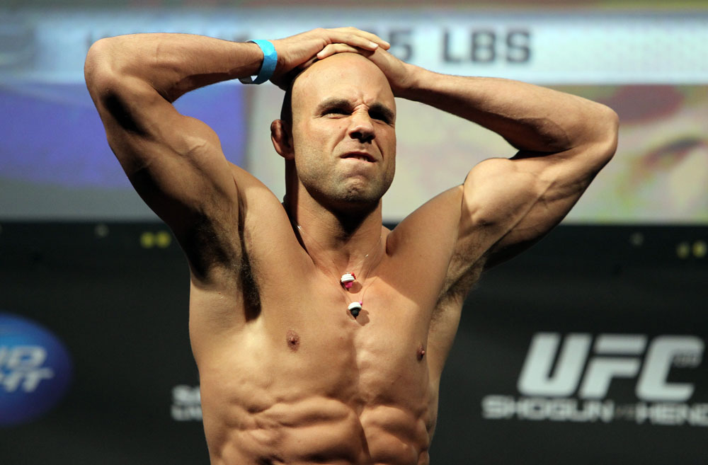 SAN JOSE, CA - NOVEMBER 18: Kyle Kingsbury weighs in during the UFC 139 Weigh In at the HP Pavilion on November 18, 2011 in San Jose, California. (Photo by Josh Hedges/Zuffa LLC/Zuffa LLC via Getty Images)
