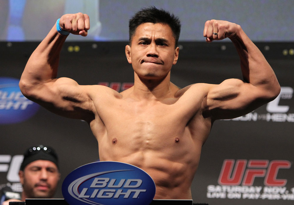 SAN JOSE, CA - NOVEMBER 18: Cung Le weighs in during the UFC 139 Weigh In at the HP Pavilion on November 18, 2011 in San Jose, California. (Photo by Josh Hedges/Zuffa LLC/Zuffa LLC via Getty Images)