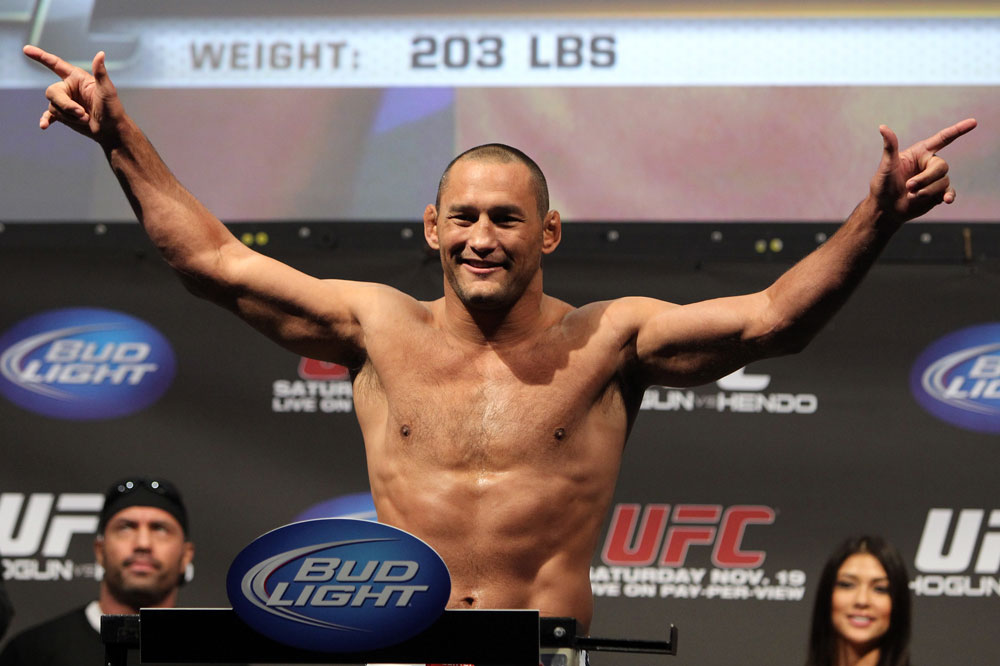 SAN JOSE, CA - NOVEMBER 18: Dan Henderson weighs in during the UFC 139 Weigh In at the HP Pavilion on November 18, 2011 in San Jose, California. (Photo by Josh Hedges/Zuffa LLC/Zuffa LLC via Getty Images)