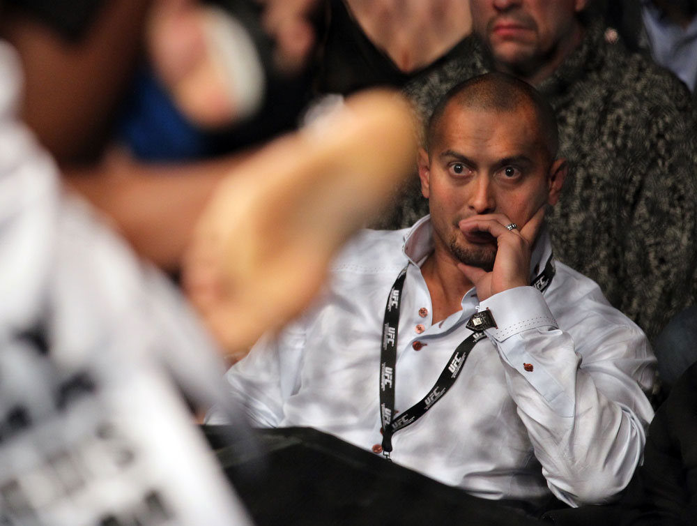 TORONTO, ON - DECEMBER 10: Philadelphia Phillies centerfielder Shane Victorino attends the UFC 140 event at Air Canada Centre on December 10, 2011 in Toronto, Ontario, Canada. (Photo by Nick Laham/Zuffa LLC/Zuffa LLC via Getty Images)