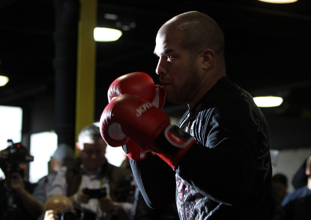 TORONTO, ON - DECEMBER 07:  Tito Ortiz works out for the fans and media during the UFC 140 Open Workouts at the Xtreme Couture Gym on December 7, 2011 in Toronto, Ontario.  (Photo by Josh Hedges/Zuffa LLC/Zuffa LLC via Getty Images)