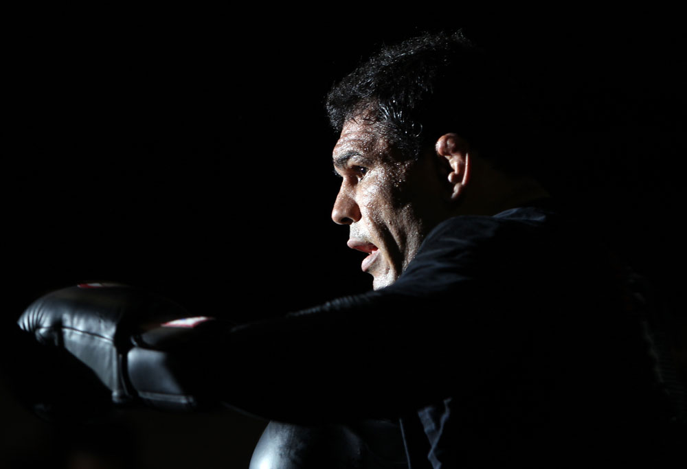 TORONTO, ON - DECEMBER 07:  Antonio Rodrigo "Minotauro" Nogueira works out for the fans and media during the UFC 140 Open Workouts at the Xtreme Couture Gym on December 7, 2011 in Toronto, Ontario.  (Photo by Josh Hedges/Zuffa LLC/Zuffa LLC via Getty Images)