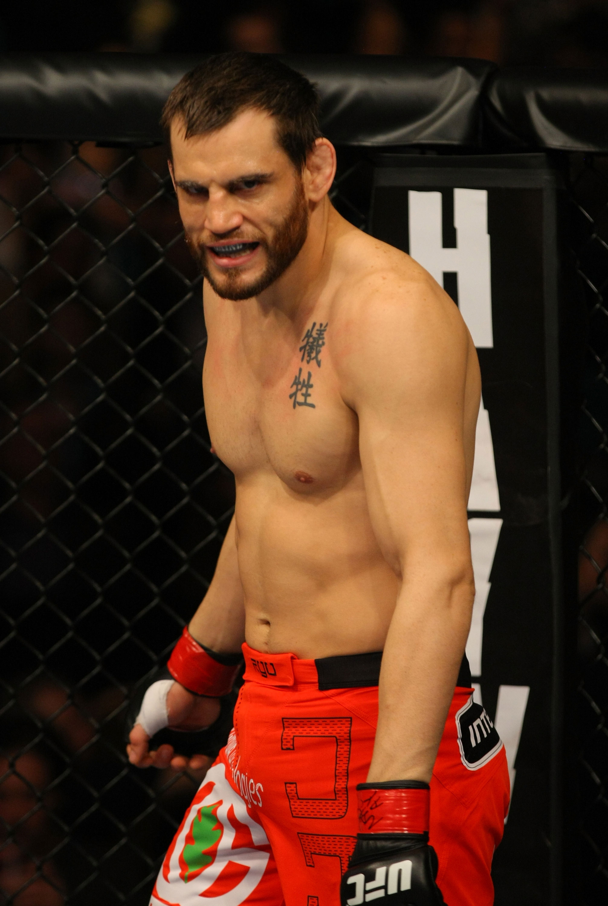 LAS VEGAS, NV - DECEMBER 30: Jon Fitch is introduced before his fight against Johny Hendricks during the UFC 141 event at the MGM Grand Garden Arena on December 30, 2011 in Las Vegas, Nevada. (Photo by Donald Miralle/Zuffa LLC/Zuffa LLC via Getty Images) *** Local Caption *** Jon Fitch