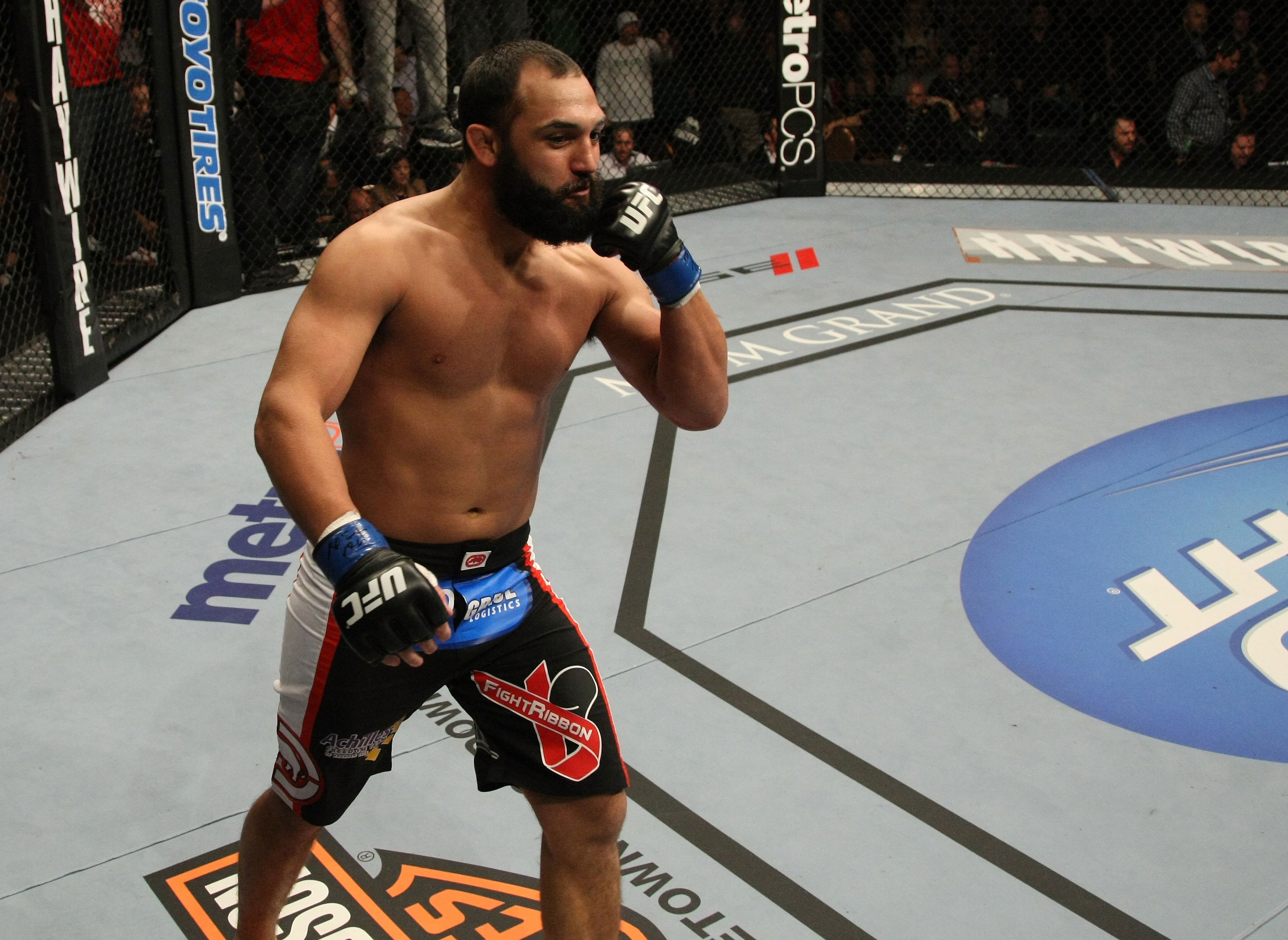 LAS VEGAS, NV - DECEMBER 30: Johny Hendricks celebrates his win over Jon Fitch during the UFC 141 event at the MGM Grand Garden Arena on December 30, 2011 in Las Vegas, Nevada. (Photo by Donald Miralle/Zuffa LLC/Zuffa LLC via Getty Images) *** Local Caption *** Johny Hendricks