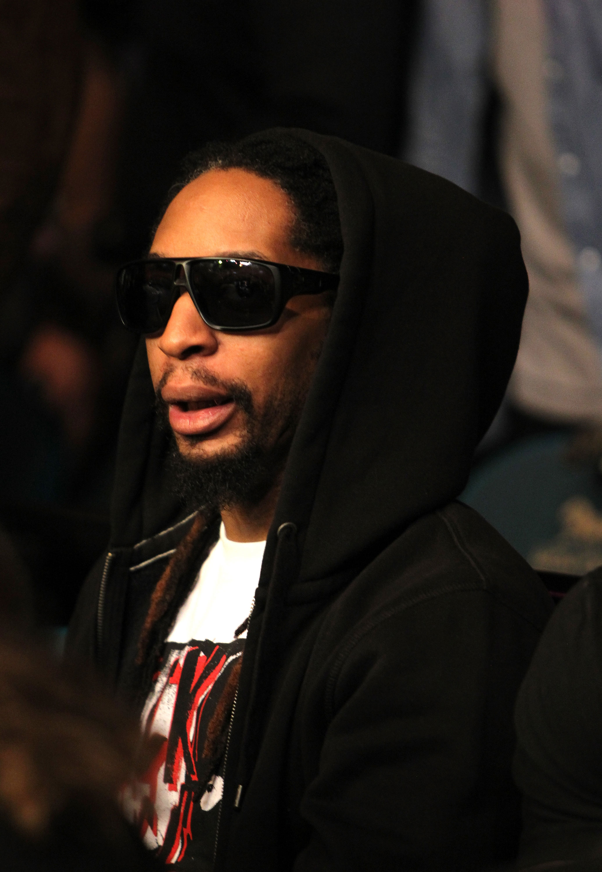 LAS VEGAS, NV - DECEMBER 30: Lil Jon watches the fights during the UFC 141 event at the MGM Grand Garden Arena on December 30, 2011 in Las Vegas, Nevada. (Photo by Josh Hedges/Zuffa LLC/Zuffa LLC via Getty Images) *** Local Caption *** Lil Jon
