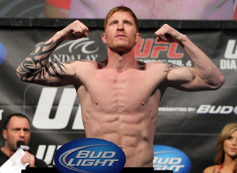 LAS VEGAS, NV - FEBRUARY 03: Ed Herman weighs in during the UFC 143 official weigh in at Mandalay Bay Events Center on February 3, 2012 in Las Vegas, Nevada.|2:55:8 (Photo by Josh Hedges/Zuffa LLC/Zuffa LLC via Getty Images) *** Local Caption *** Ed Herman