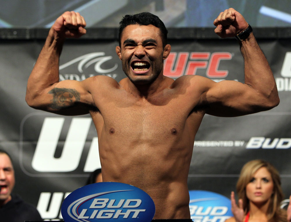 LAS VEGAS, NV - FEBRUARY 03: Rafael Natal weighs in during the UFC 143 official weigh in at Mandalay Bay Events Center on February 3, 2012 in Las Vegas, Nevada.|2:55:8 (Photo by Josh Hedges/Zuffa LLC/Zuffa LLC via Getty Images) *** Local Caption *** Rafael Natal
