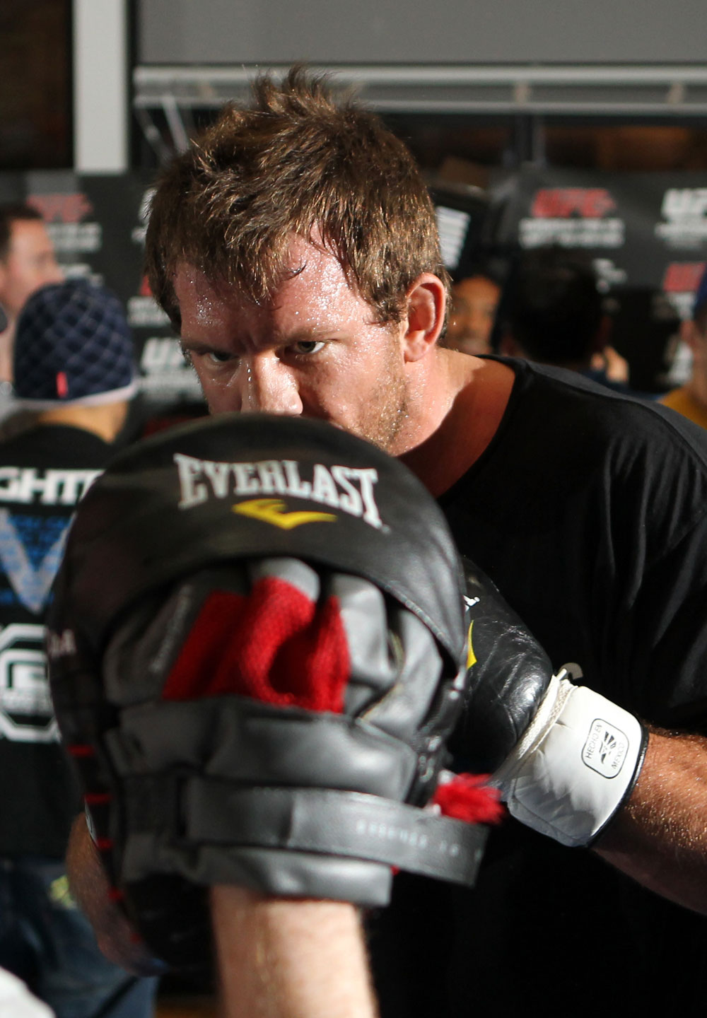 TOKYO, JAPAN - FEBRUARY 22: Ryan Bader works out for the media during the UFC 144 open workouts at Gold's Gym on February 22, 2012 in Tokyo, Japan. (Photo by Josh Hedges/Zuffa LLC/Zuffa LLC via Getty Images) *** Local Caption *** Ryan Bader