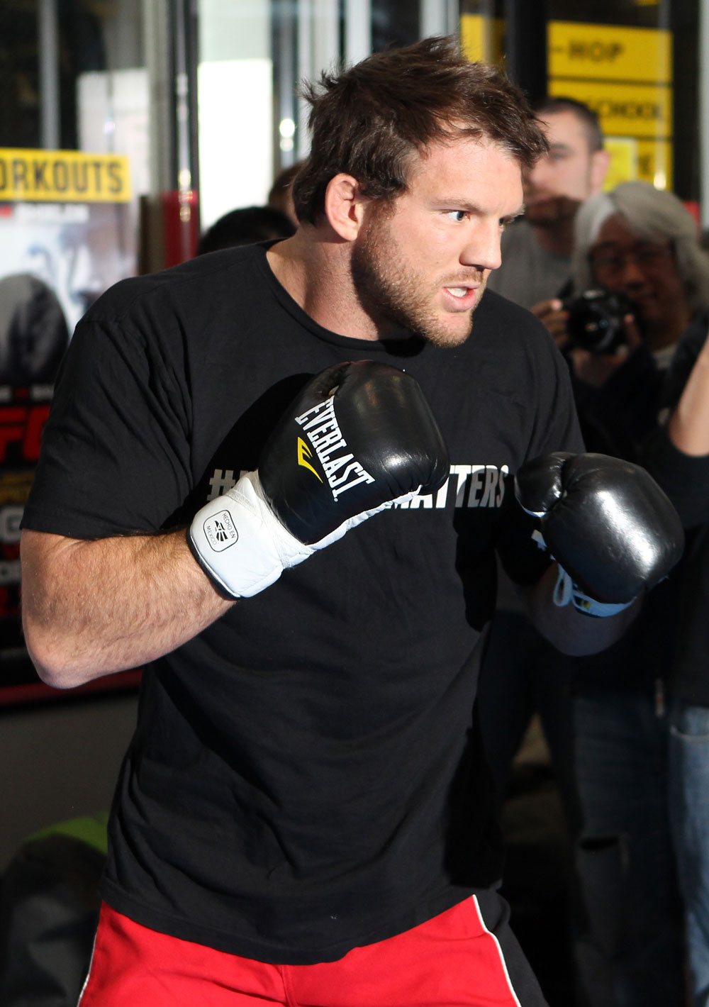 TOKYO, JAPAN - FEBRUARY 22: Ryan Bader works out for the media during the UFC 144 open workouts at Gold's Gym on February 22, 2012 in Tokyo, Japan. (Photo by Josh Hedges/Zuffa LLC/Zuffa LLC via Getty Images) *** Local Caption *** Ryan Bader