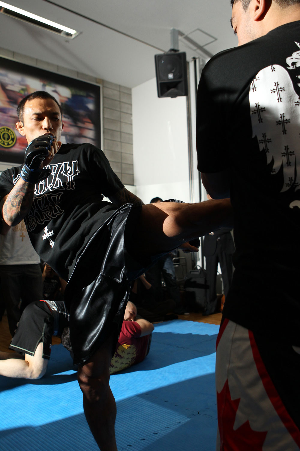 TOKYO, JAPAN - FEBRUARY 22: Norifumi "Kid" Yamamoto works out for the media during the UFC 144 open workouts at Gold's Gym on February 22, 2012 in Tokyo, Japan. (Photo by Josh Hedges/Zuffa LLC/Zuffa LLC via Getty Images) *** Local Caption *** Norifumi Yamamoto