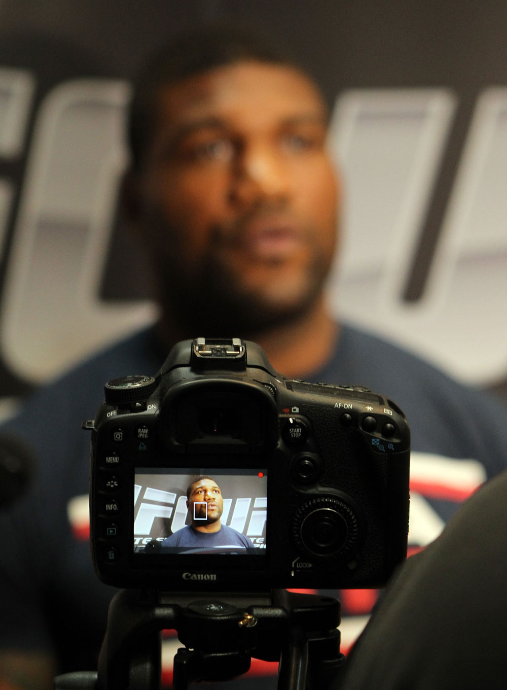 TOKYO, JAPAN - FEBRUARY 22: Quinton "Rampage" Jackson answers questions from the media during the UFC 144 open workouts at Gold's Gym on February 22, 2012 in Tokyo, Japan. (Photo by Josh Hedges/Zuffa LLC/Zuffa LLC via Getty Images) *** Local Caption *** Quinton Jackson