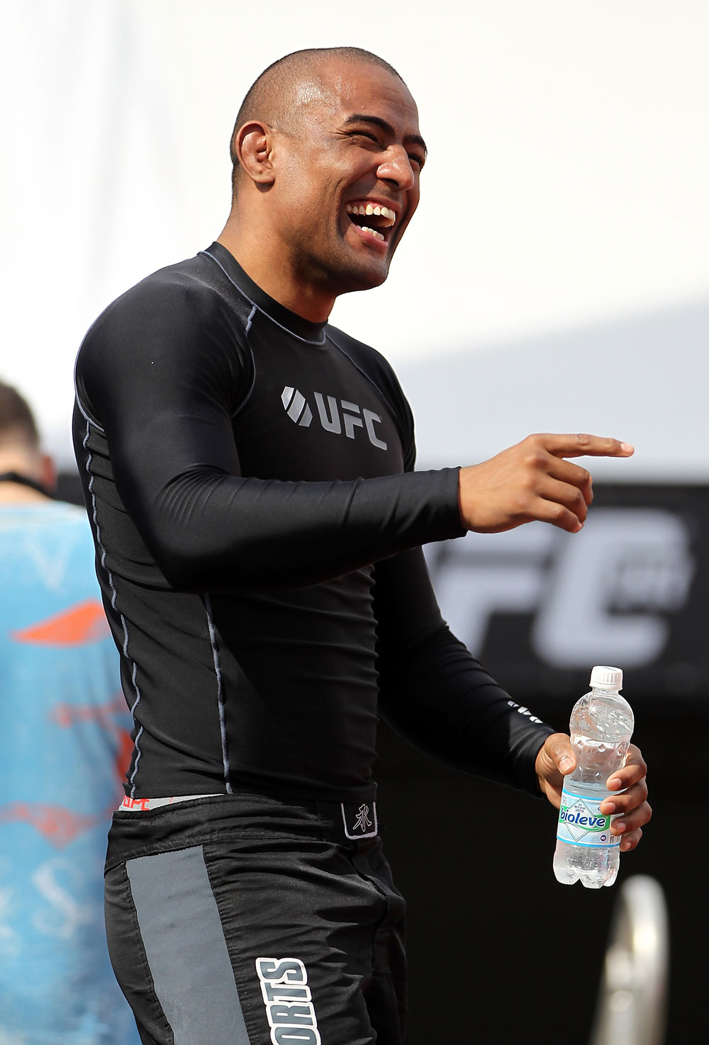 BELO HORIZONTE, BRAZIL - JUNE 20:   Sergio Moraes works out for the fans and media during the UFC 147 open workouts at Praca da Estacao on June 20, 2012 in Belo Horizonte, Brazil.  (Photo by Josh Hedges/Zuffa LLC/Zuffa LLC via Getty Images)