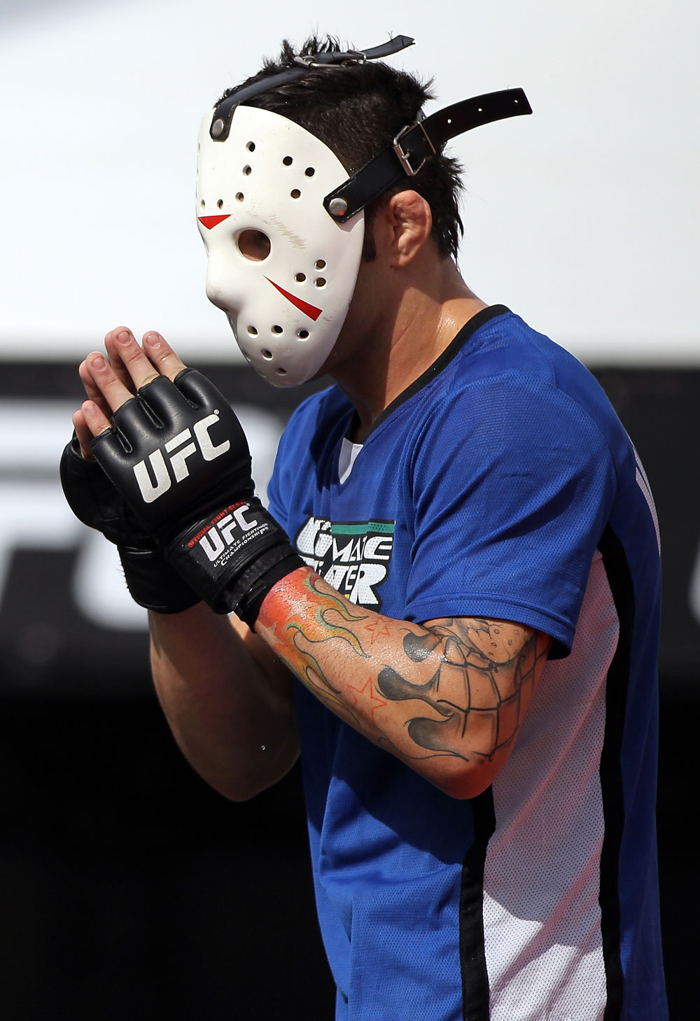BELO HORIZONTE, BRAZIL - JUNE 20:   Rony Mariano Bezerra works out for the fans and media during the UFC 147 open workouts at Praca da Estacao on June 20, 2012 in Belo Horizonte, Brazil.  (Photo by Josh Hedges/Zuffa LLC/Zuffa LLC via Getty Images)
