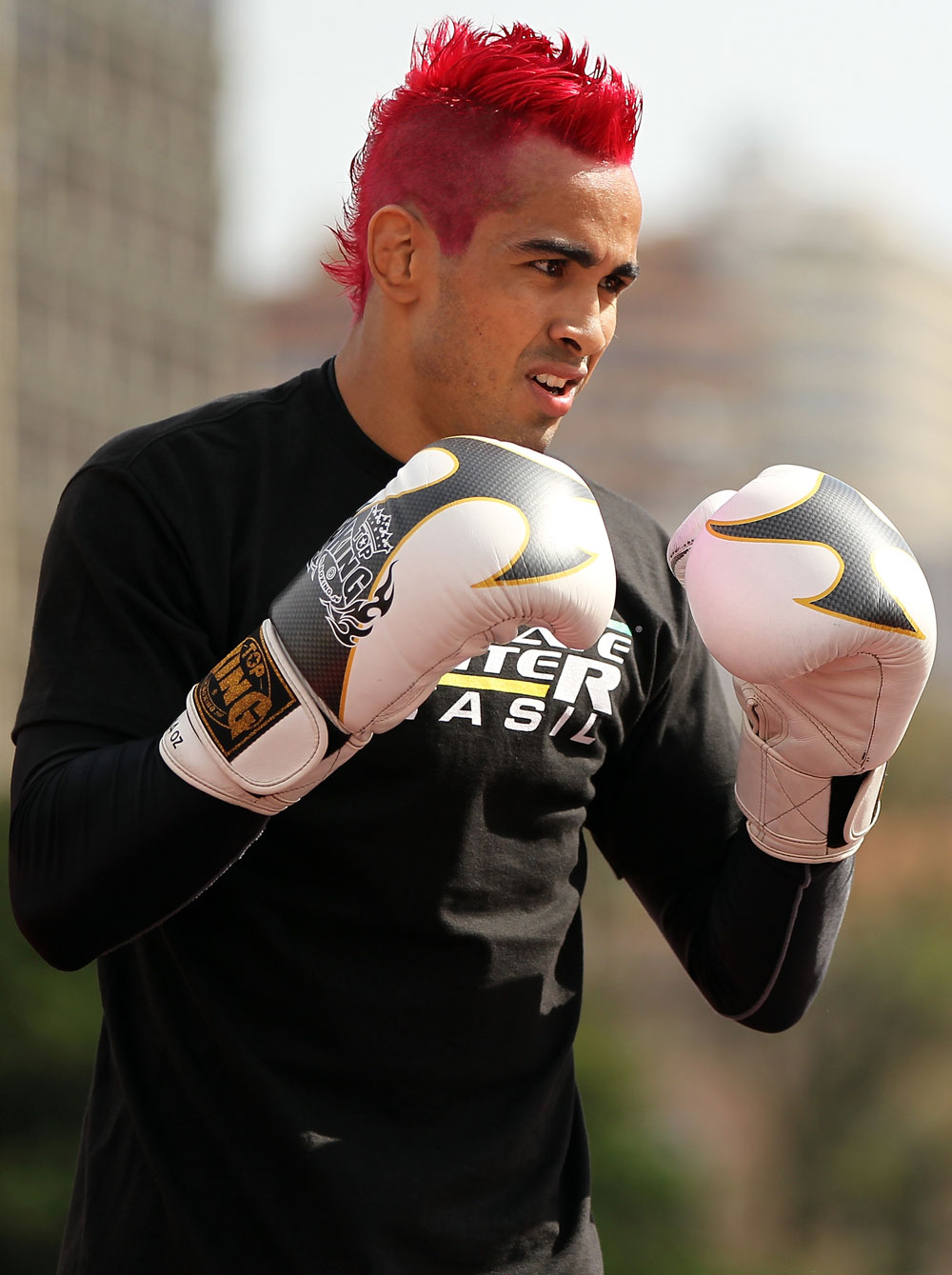 BELO HORIZONTE, BRAZIL - JUNE 20:   Godofredo Pepey works out for the fans and media during the UFC 147 open workouts at Praca da Estacao on June 20, 2012 in Belo Horizonte, Brazil.  (Photo by Josh Hedges/Zuffa LLC/Zuffa LLC via Getty Images)