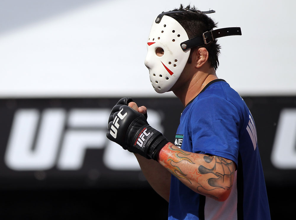 BELO HORIZONTE, BRAZIL - JUNE 20:   Rony Mariano Bezerra works out for the fans and media during the UFC 147 open workouts at Praca da Estacao on June 20, 2012 in Belo Horizonte, Brazil.  (Photo by Josh Hedges/Zuffa LLC/Zuffa LLC via Getty Images)