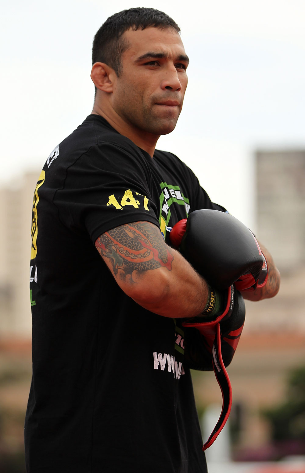 BELO HORIZONTE, BRAZIL - JUNE 20:   Fabricio Werdum works out for the fans and media during the UFC 147 open workouts at Praca da Estacao on June 20, 2012 in Belo Horizonte, Brazil.  (Photo by Josh Hedges/Zuffa LLC/Zuffa LLC via Getty Images)
