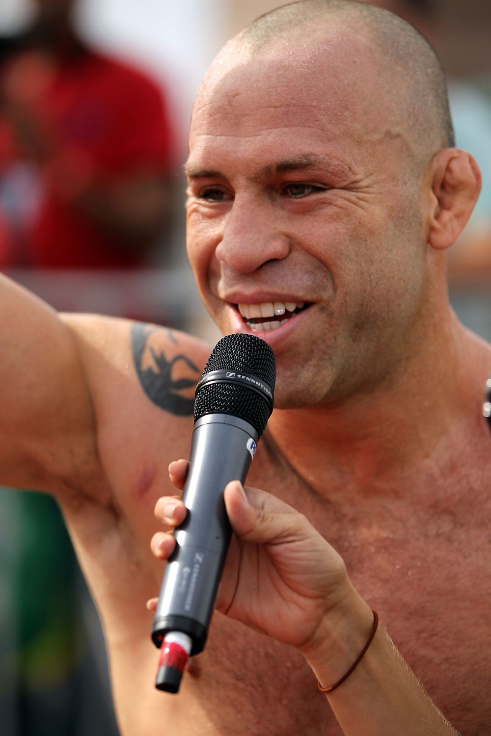 BELO HORIZONTE, BRAZIL - JUNE 20:   Wanderlei Silva works out for the fans and media during the UFC 147 open workouts at Praca da Estacao on June 20, 2012 in Belo Horizonte, Brazil.  (Photo by Josh Hedges/Zuffa LLC/Zuffa LLC via Getty Images)