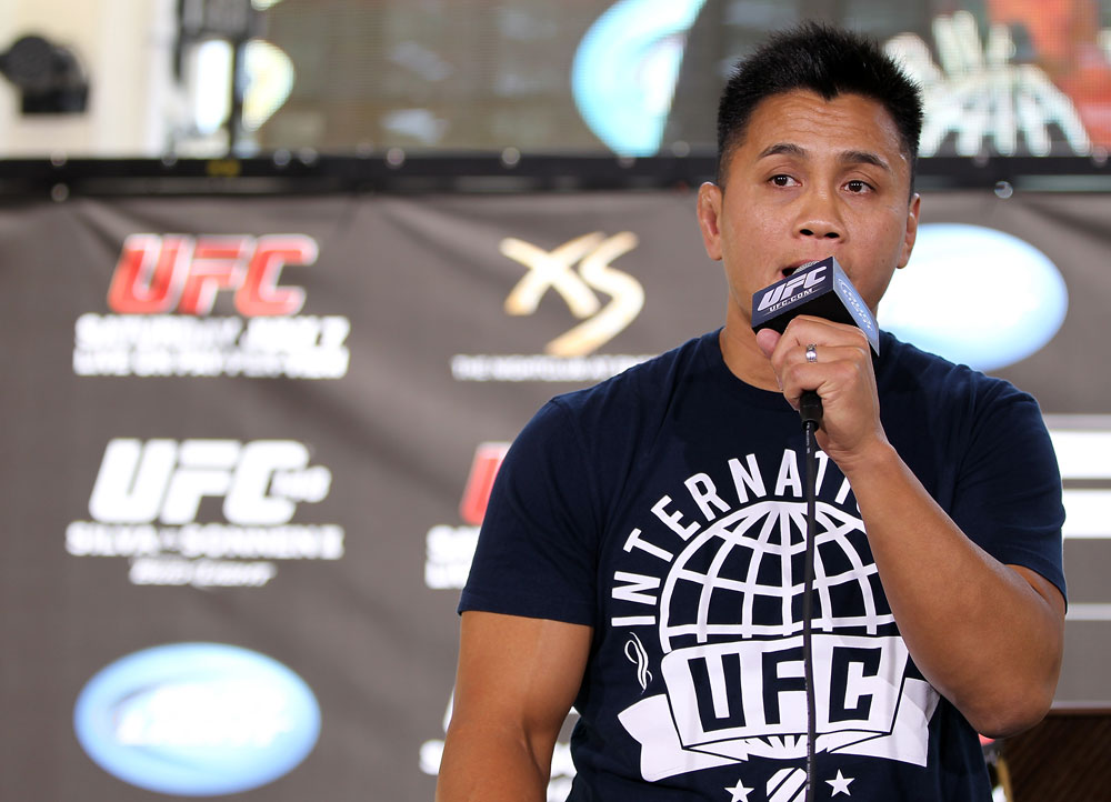 LAS VEGAS, NV - JULY 5: Cung Le attends a pre-fight news conference before the UFC 148 Open Workouts inside XS nightclub at the Encore on July 5, 2012 in Las Vegas, Nevada. (Photo by Josh Hedges/Zuffa LLC/Zuffa LLC via Getty Images)