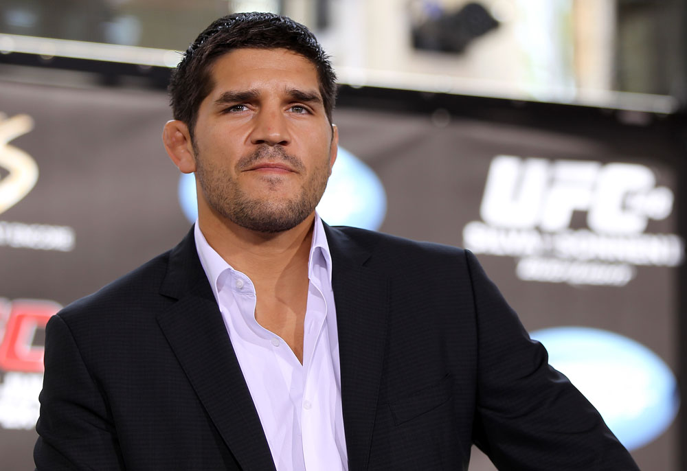 LAS VEGAS, NV - JULY 5: Patrick Cote attends a pre-fight news conference before the UFC 148 Open Workouts inside XS nightclub at the Encore on July 5, 2012 in Las Vegas, Nevada. (Photo by Josh Hedges/Zuffa LLC/Zuffa LLC via Getty Images)