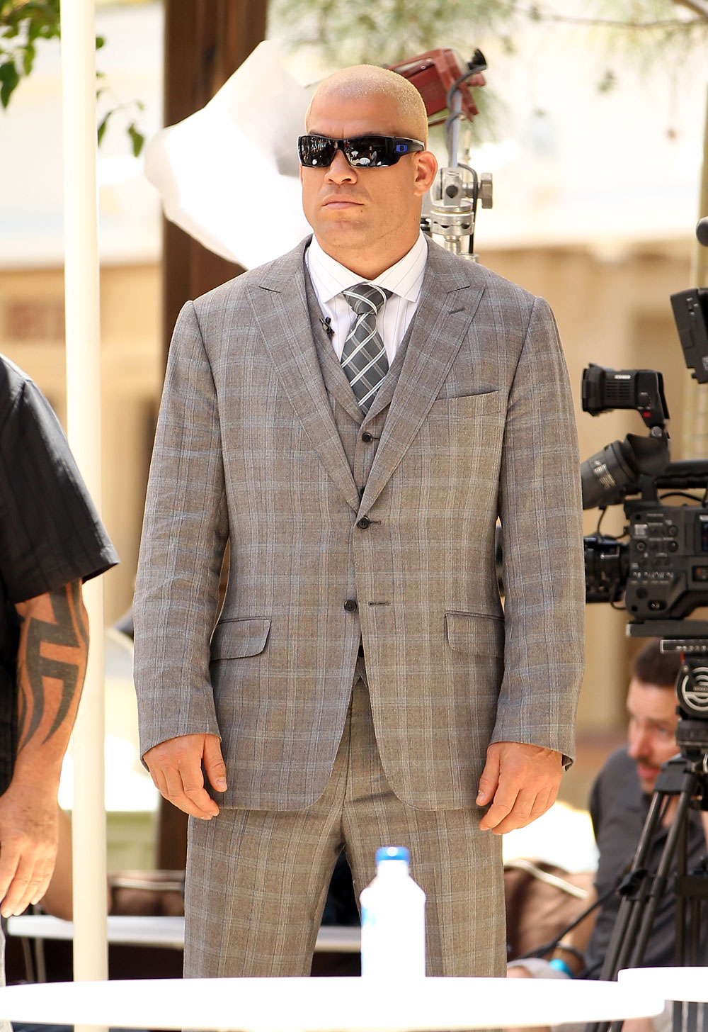 LAS VEGAS, NV - JULY 5: Tito Ortiz attends a pre-fight news conference before the UFC 148 Open Workouts inside XS nightclub at the Encore on July 5, 2012 in Las Vegas, Nevada. (Photo by Josh Hedges/Zuffa LLC/Zuffa LLC via Getty Images)