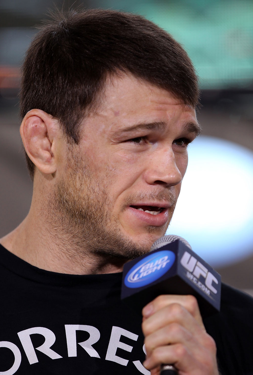 LAS VEGAS, NV - JULY 5: Forrest Griffin attends a pre-fight news conference before the UFC 148 Open Workouts inside XS nightclub at the Encore on July 5, 2012 in Las Vegas, Nevada. (Photo by Josh Hedges/Zuffa LLC/Zuffa LLC via Getty Images)